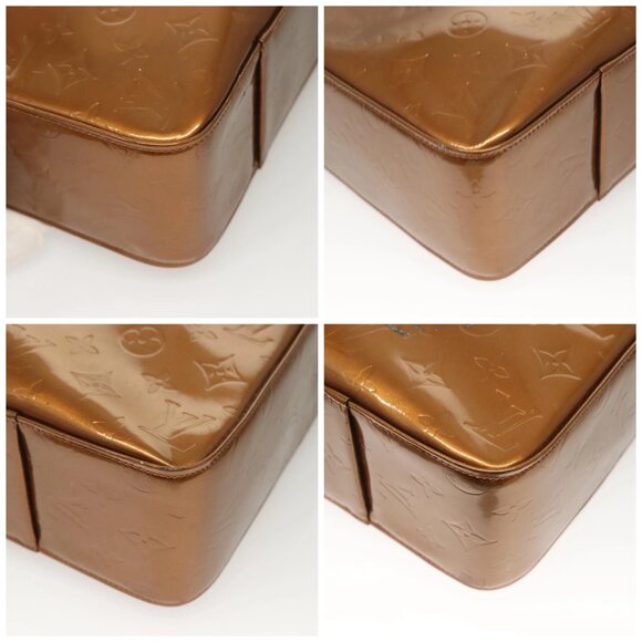 LOUIS VUITTON Monogram Vernis Columbus Tote Bag Bronze M91134 LV Auth BA3836 - Picture 14 of 16